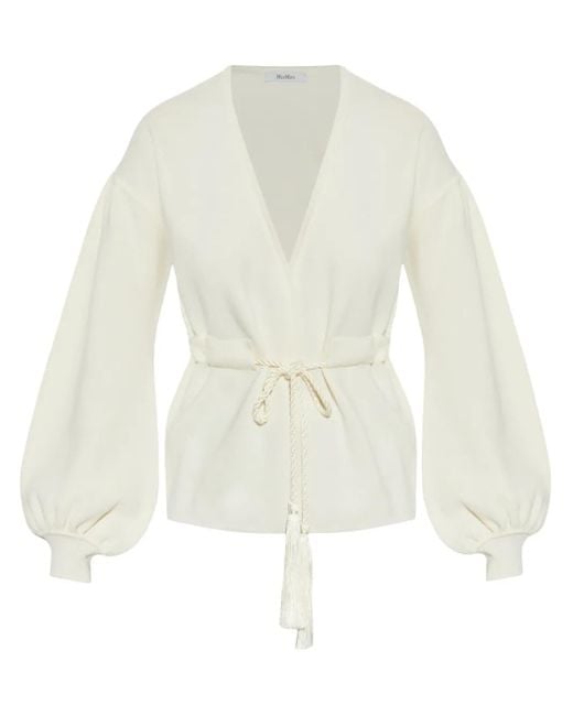 Max Mara White Wool Blouse