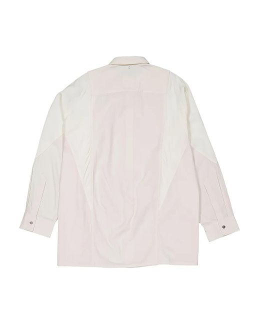 OAMC White Arrow Panelled Shirt for men