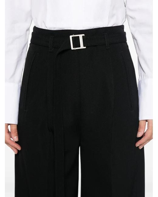 Seafarer Black Belted Wide-Leg Trousers