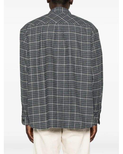 Carhartt Gray Check-Pattern Cotton Shirt for men
