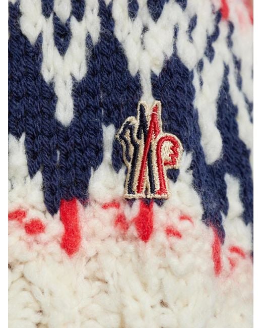 Moncler Grenoble Virgin Wool Pullover in het Natural