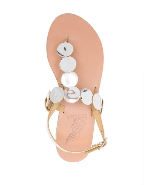 Ancient Greek Sandals Natural Ilios Leather Sandals