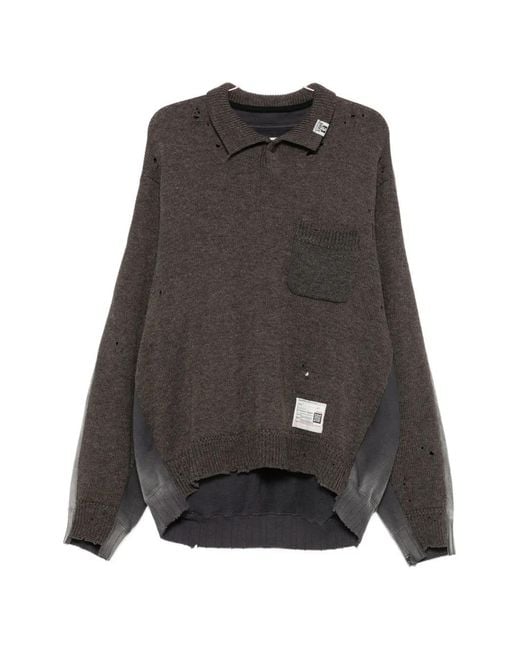 Maison Mihara Yasuhiro Gray Long-Sleeves Sweater for men