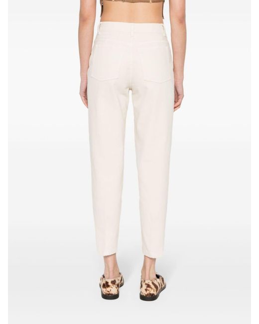 Peserico White Stretch-cotton Tapered Jeans