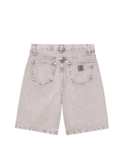 Carhartt White Landon Chalk-Wash Shorts for men