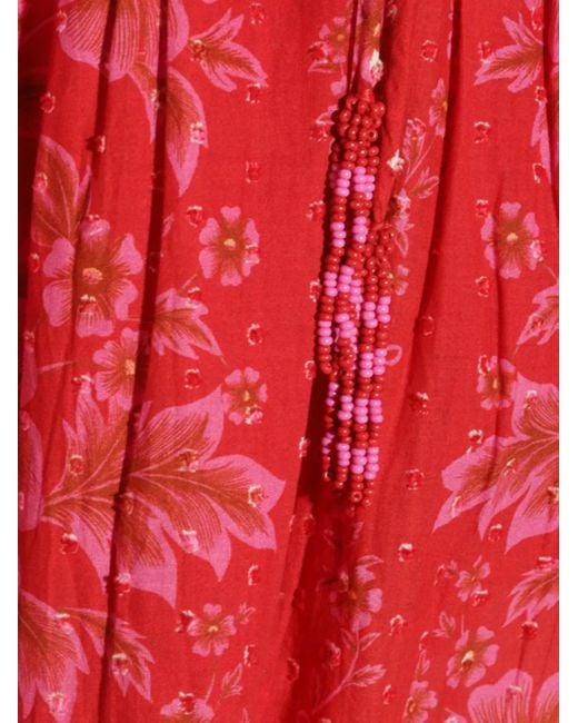 Farm Rio Maxi-Jurk Met Bloemenprint in het Red