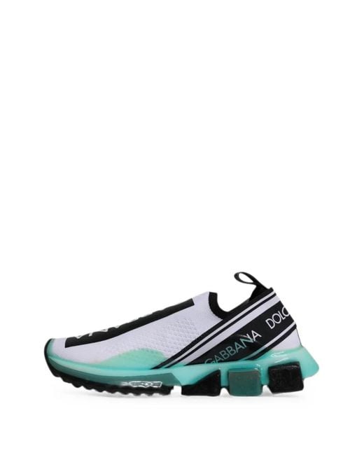 Dolce & Gabbana White Sorrento Logo-Print Sneakers for men