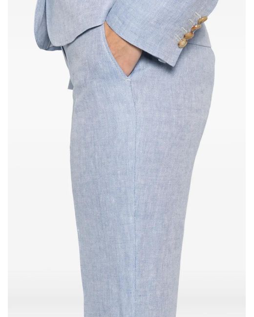 Etro Blue Linen Pants