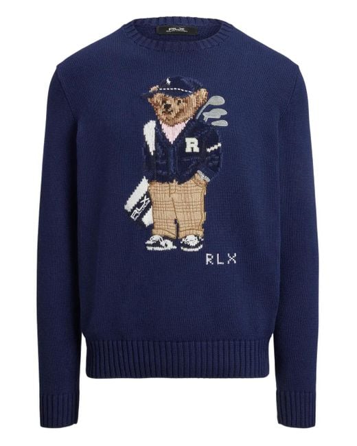 Ralph Lauren Pullover mit Polo Bear-Stickerei in Blue für Herren