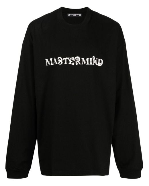Mastermind Japan Black Logo-print Long-sleeve T-shirt for men