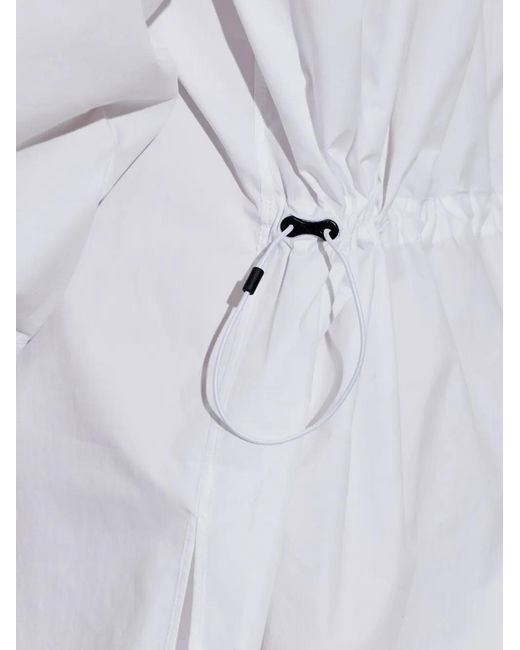 Coperni White Drawstring-Waist Shirt