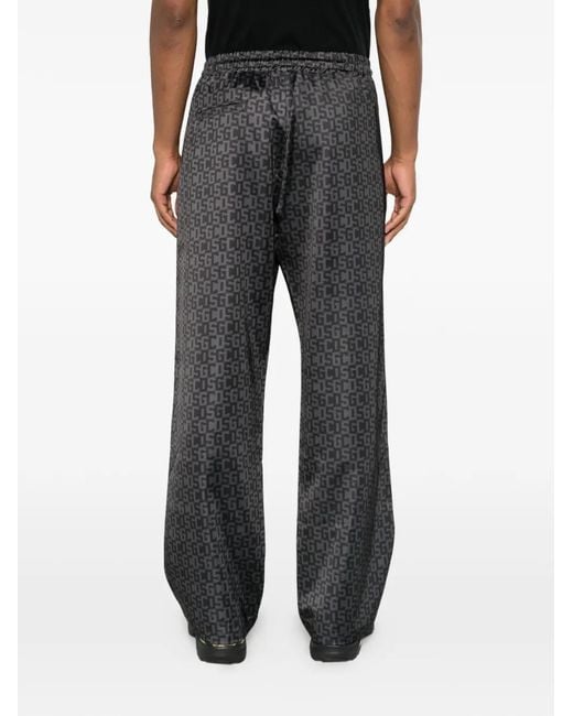 Gcds Gray Pantalon De Jogging Imprimé À Lien De Resserrage for men
