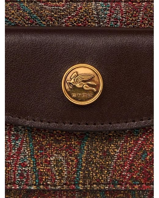 Etro Brown Arnica Paisley-Print Coin Purse