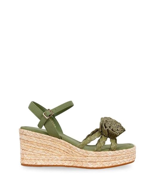 Palomitas By Paloma Barcelo' Metallic Galena Flower-Braided Wedge Sandals