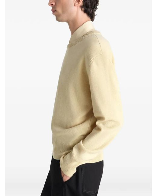 Lemaire Natural Crew Neck Sweater for men