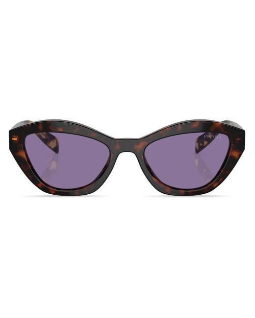 Prada Purple Tortoiseshell-Effect Cat-Eye Sunglasses