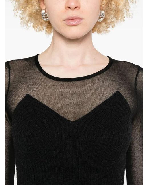 Marc Cain Black Pleated Midi Dress