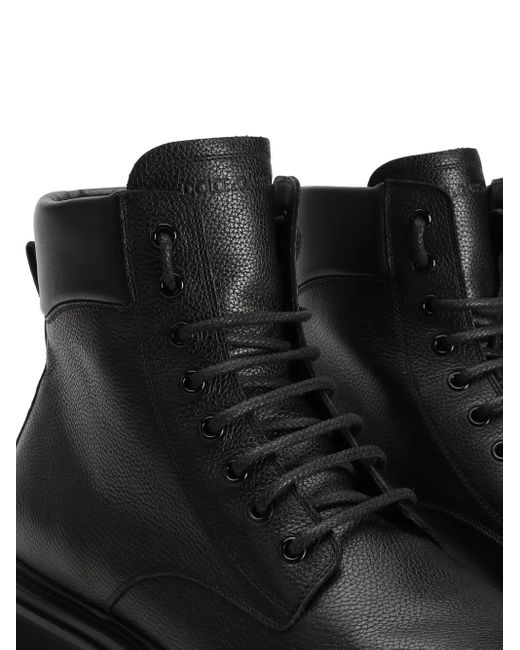 Stivali Stringati di Dolce & Gabbana in Black da Uomo