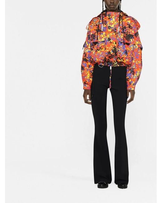DSquared² Black Logo-chain Flared Trousers