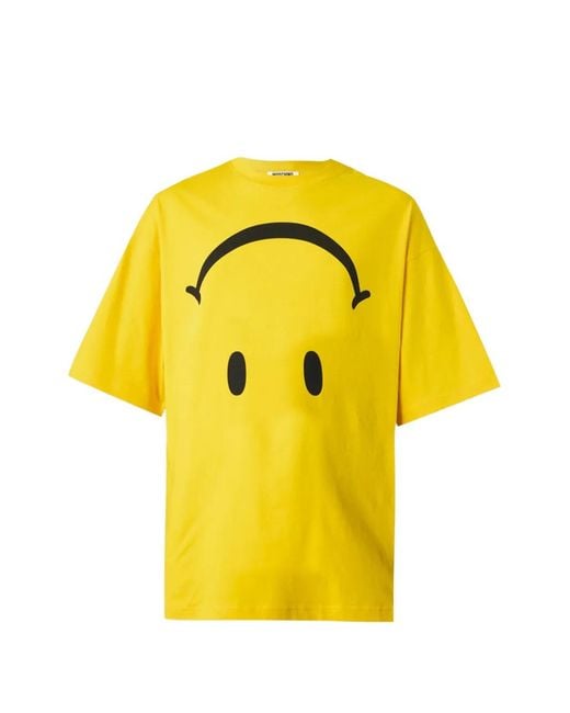 Moschino Yellow X Smiley Graphic-Print Cotton T-Shirt for men