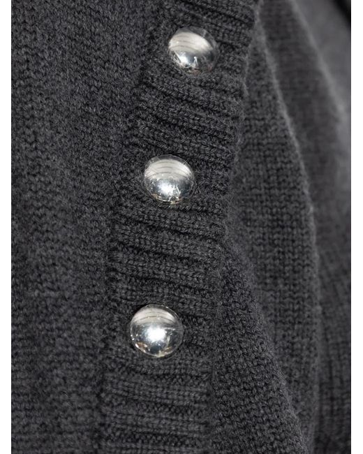 IRO Black Button High-Neck Sweater