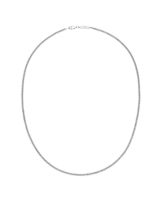Yoj White Curb Chain Necklace for men