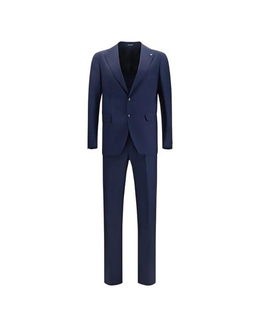 Tagliatore Blue Button Suit for men