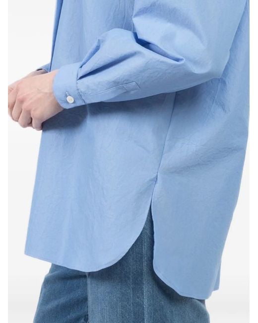 Dusan Blue Long-Sleeved Buttoned Shirt