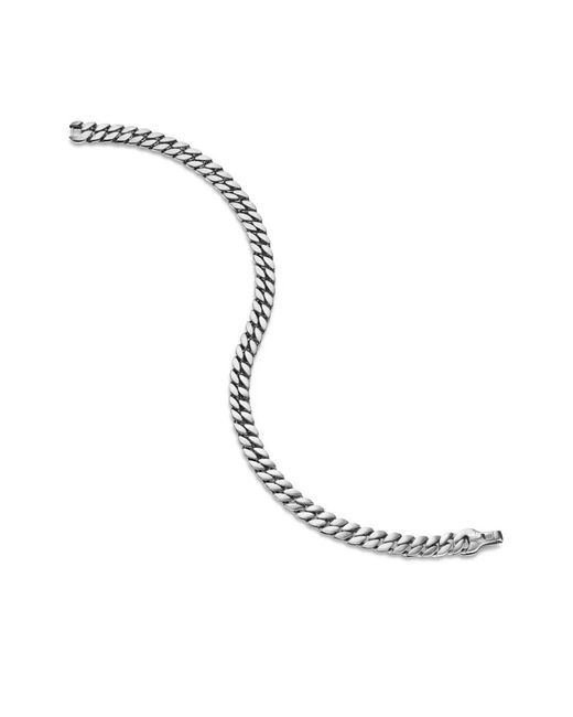 David Yurman White Sterling Curb Chain Bracelet (6Mm) for men