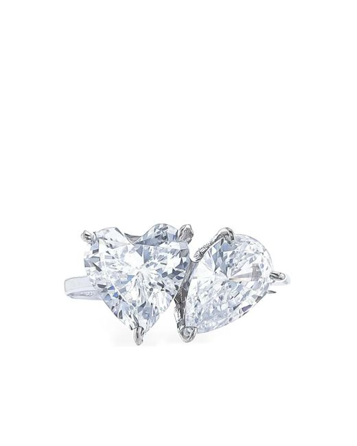 Fantasia by Deserio 14K Heart Pear Diamond Ring in White Lyst UK - Main Image