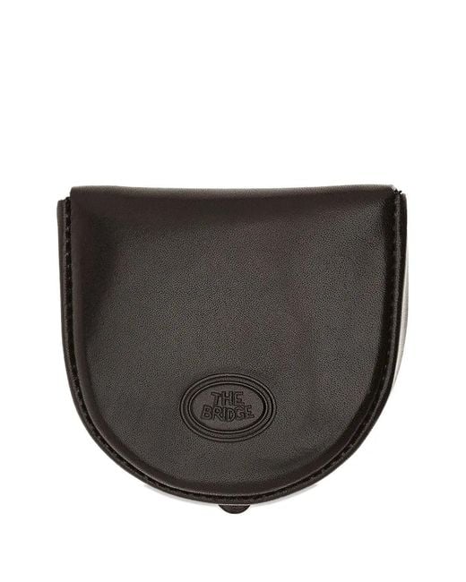 The Bridge Black Leather Coin Purse for men