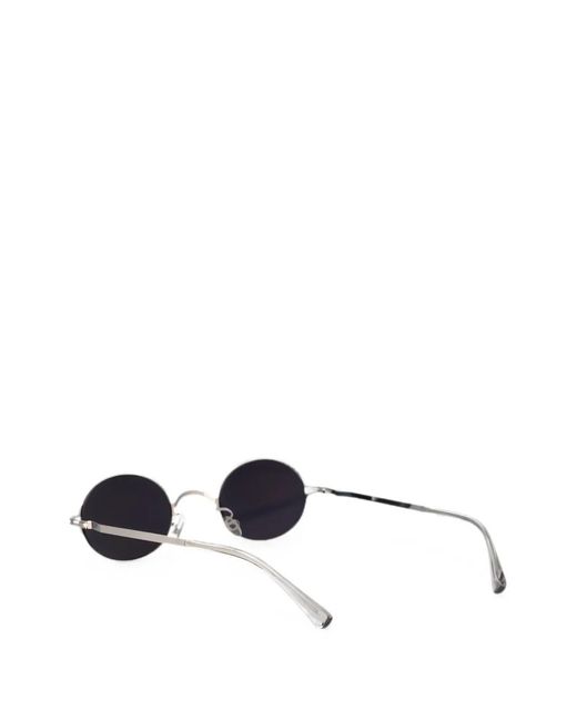 Mykita White Round-Frame Mirrored Sunglasses for men