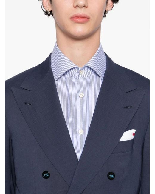 Traje Con Botones Kiton de hombre de color Blue