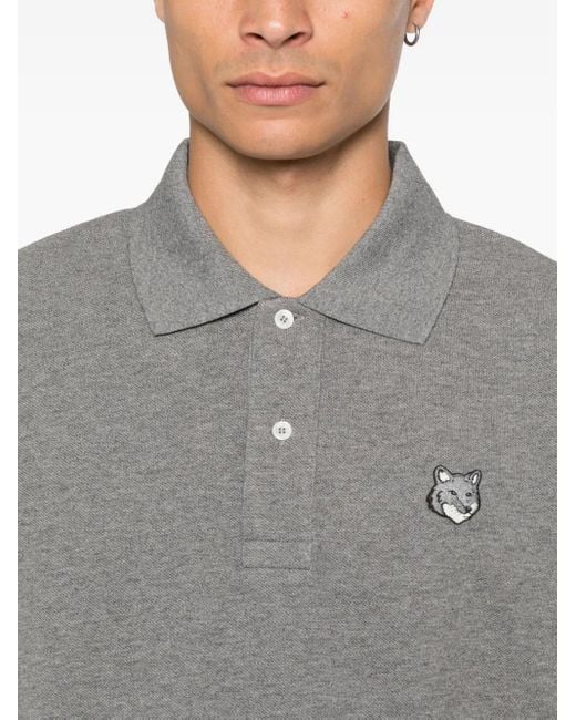 Polo À Patch Logo Maison Kitsuné pour homme en coloris Gray