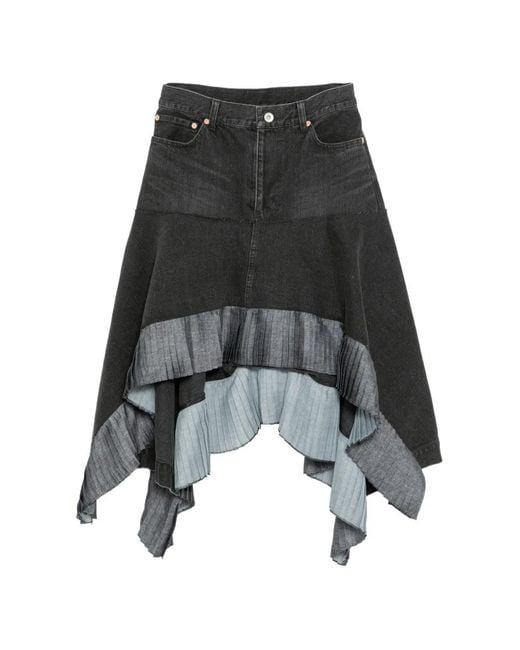 Sacai レディース ブラック デニムスカートの通販はau PAY マーケット
