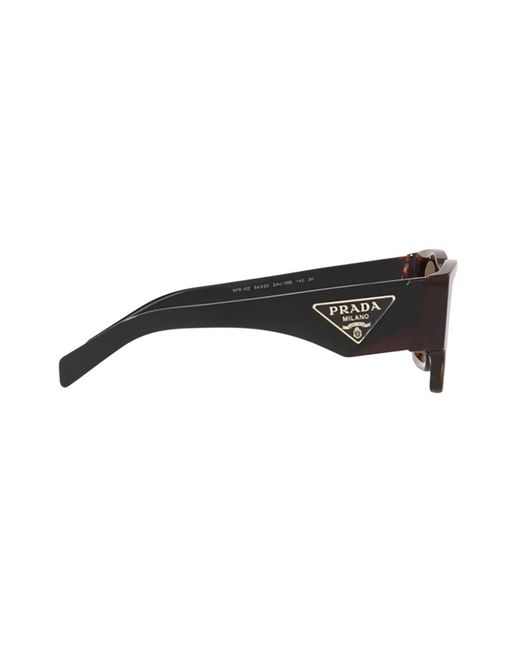 Prada Brown Tortoiseshell-Effect Square Sunglasses for men