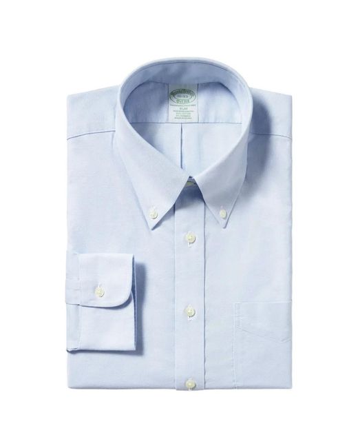 Brooks Brothers Blue Button-Fastening Down-Collar Shirt for men