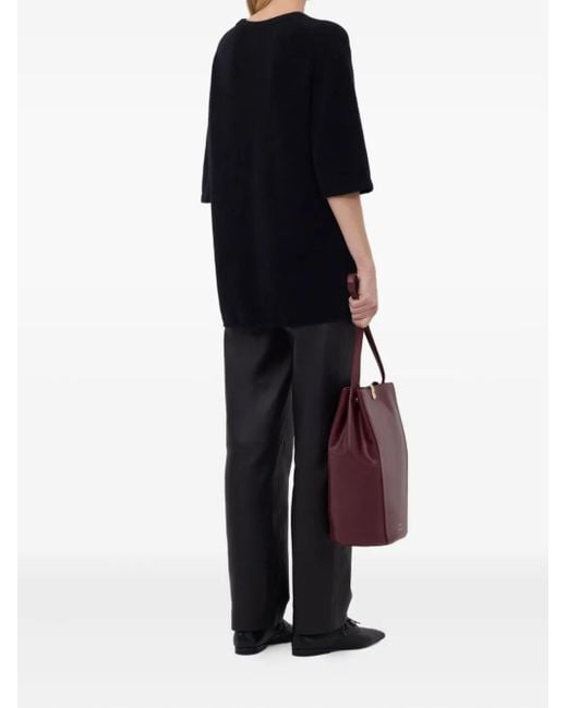 Maglione Girocollo Raven di Loulou de Saison in Black