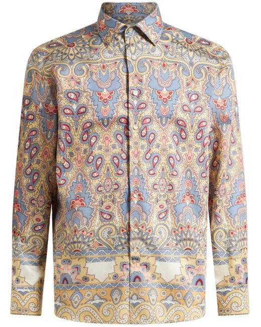 Etro Hemd mit Print in Brown für Herren