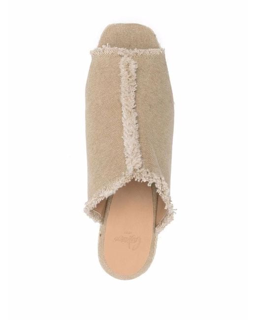 Castaner Natural Frayed-Trim Espadrilles