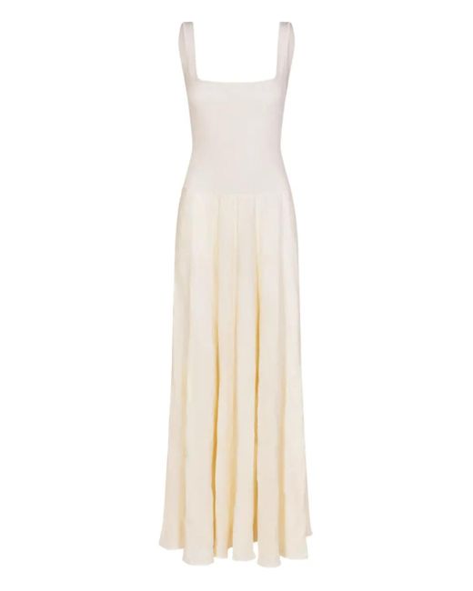 Robe Longue Mariner À Encolure Carrée Johanna Ortiz en coloris White