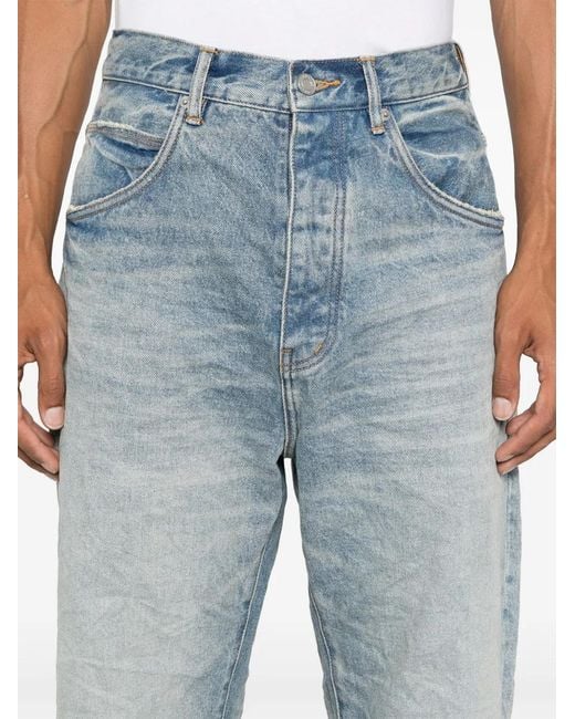 Purple Brand Blue Logo-Patch Jeans for men