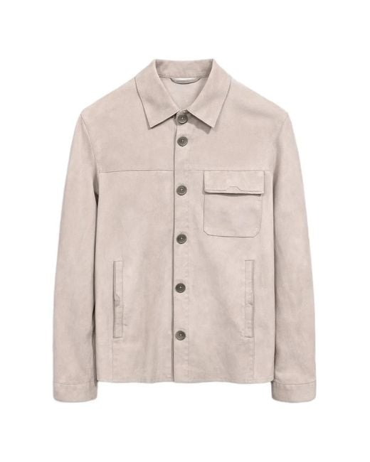LES HÉRITIERS Natural Button-Up Shirt Jacket for men
