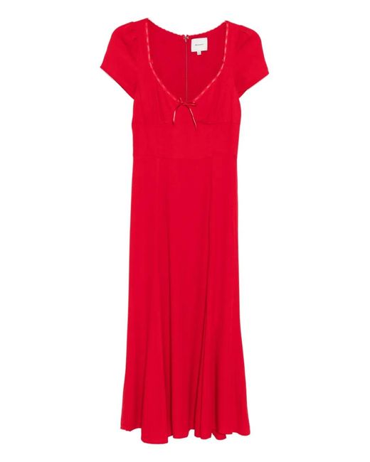 Reformation Red Afton Dress