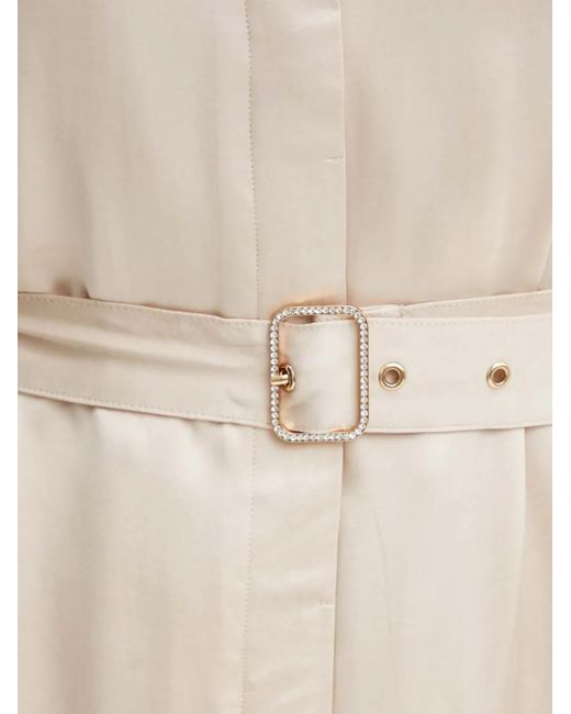 Guess Mini-Blousejurk Met Ceintuur En Kraag in het White