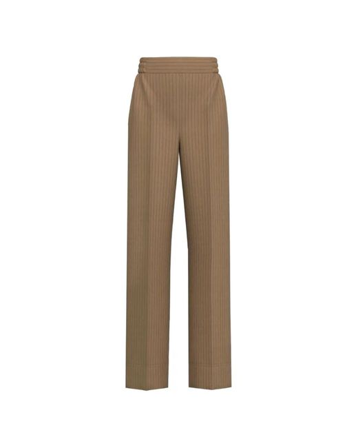 Marella Natural Pantalon À Fines Rayures