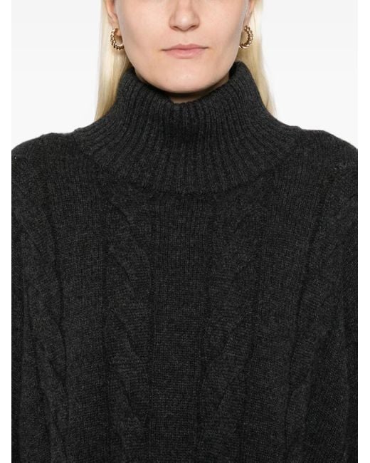 N.Peal Cashmere ケーブルニット セーター Black