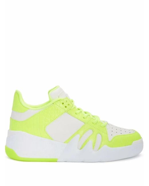 Giuseppe Zanotti Green Talon Low-Top Leather Sneakers for men
