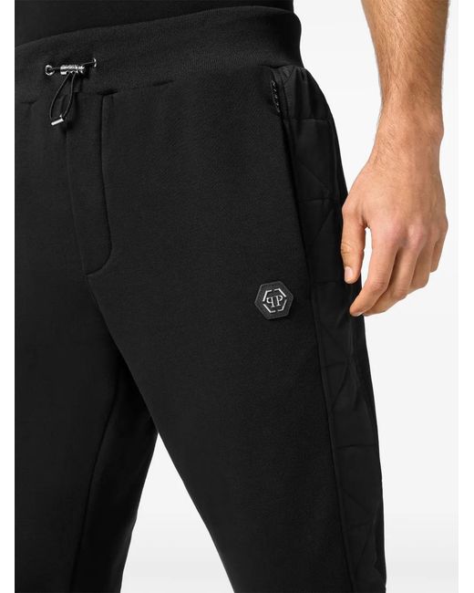 Philipp Plein Black Padded Track Pants for men