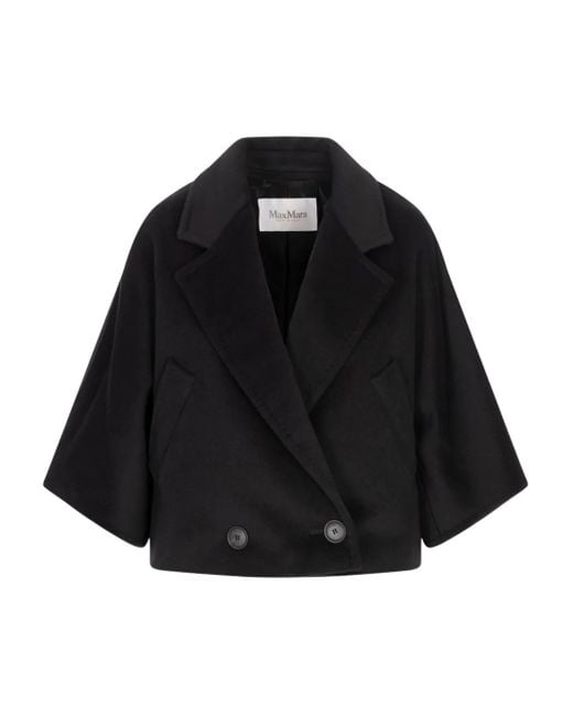 Max Mara Jas Met Dubbele Rij Knopen in het Black
